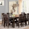 Haddigan Extendable Dining Table & 8 Chairs In Dark Brown