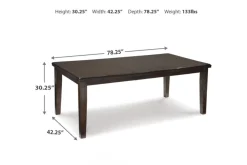 Haddigan Extendable Dining Table In Dark Brown