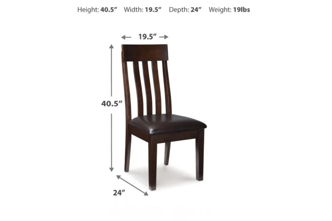 Haddigan Side Chair In Dark Brown, Set Of 2