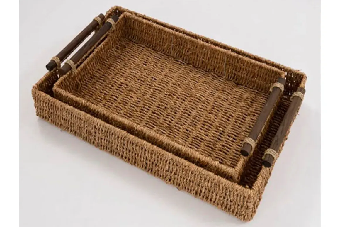 Halima Tray In Chocolate, Set Of 2