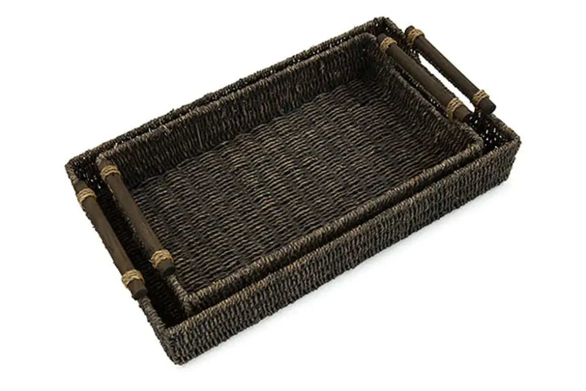 Halima Tray In Chocolate, Set Of 2