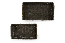 Halima Tray In Chocolate, Set Of 2