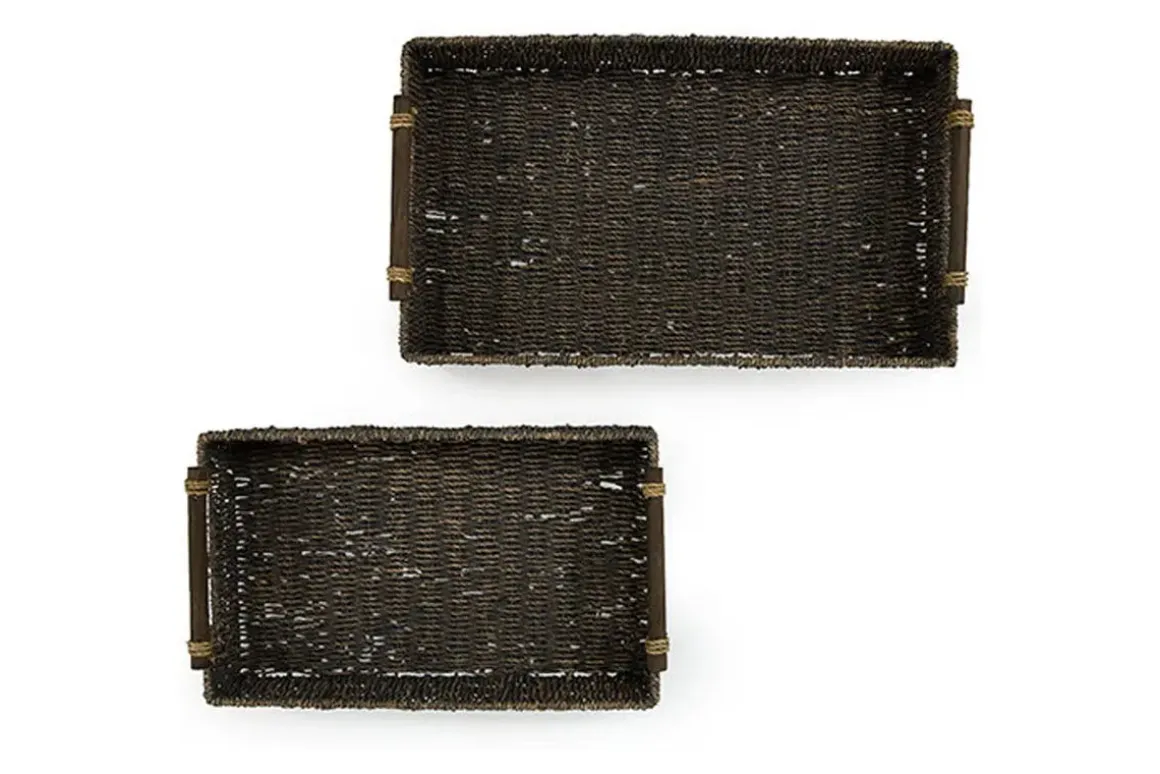 Halima Tray In Chocolate, Set Of 2