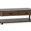 Hallie Lift Top Coffee Table In Milk Chocolate/Dark Chocolate