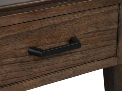 Hallie Rectangle End Table In Milk Chocolate/Dark Chocolate