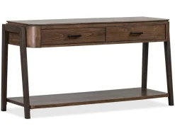 Hallie Sofa Table In Milk Chocolate/Dark Chocolate