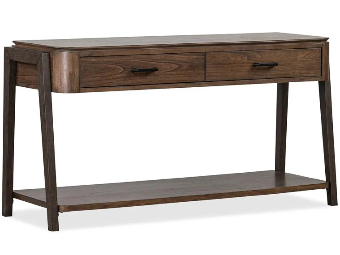 Hallie Sofa Table In Milk Chocolate/Dark Chocolate