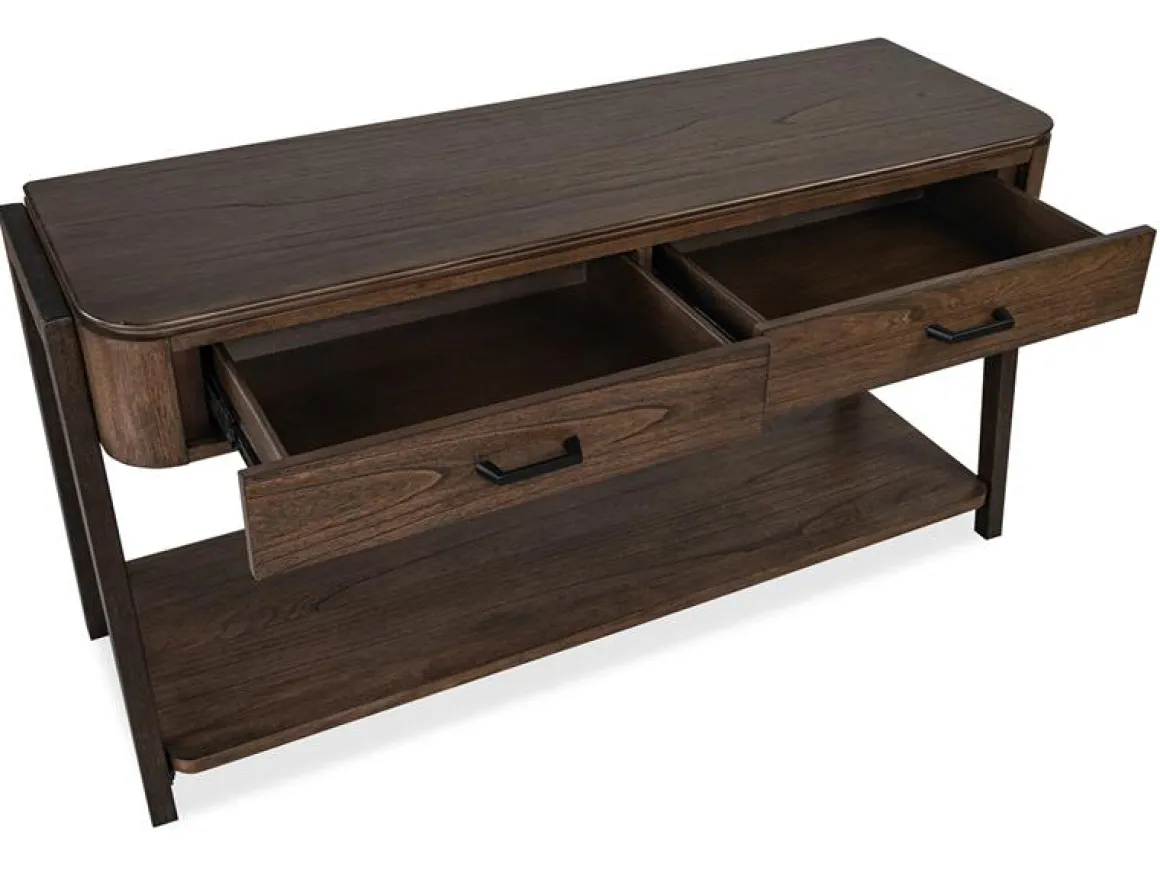 Hallie Sofa Table In Milk Chocolate/Dark Chocolate