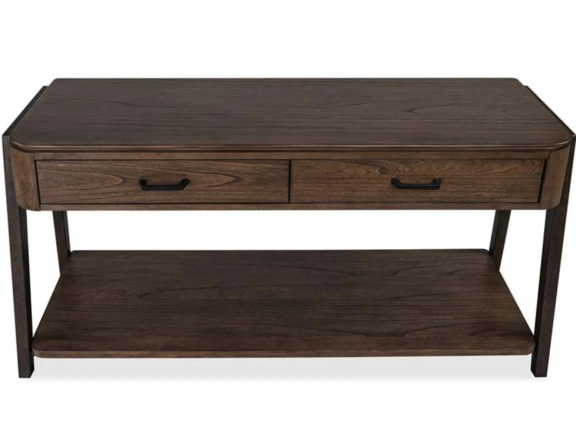 Hallie Sofa Table In Milk Chocolate/Dark Chocolate