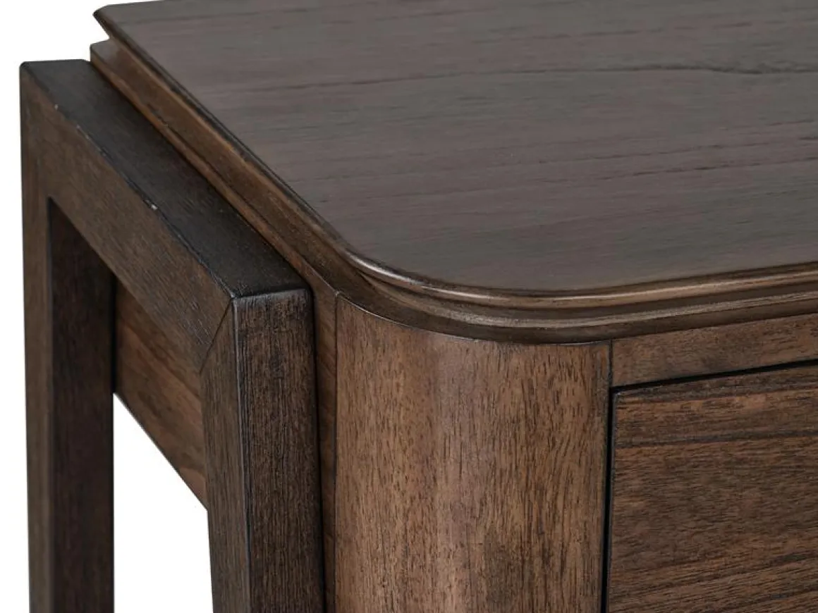 Hallie Sofa Table In Milk Chocolate/Dark Chocolate