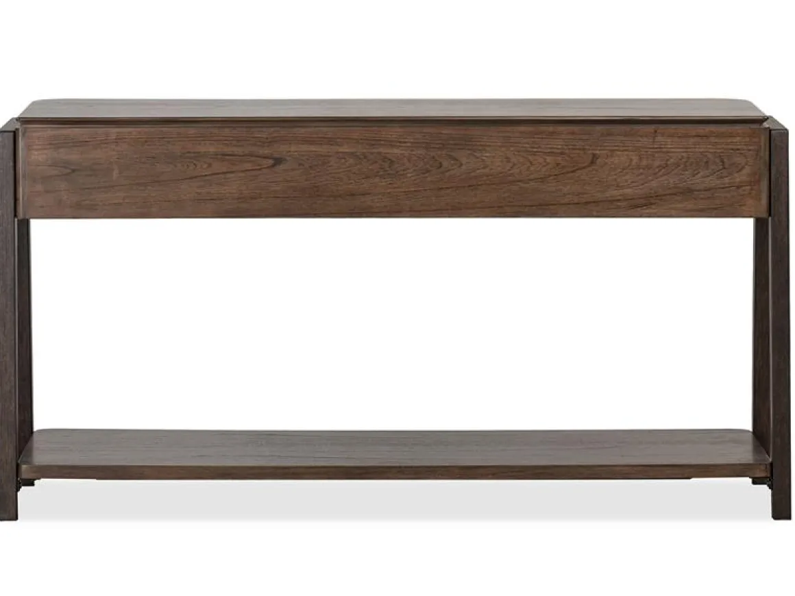 Hallie Sofa Table In Milk Chocolate/Dark Chocolate