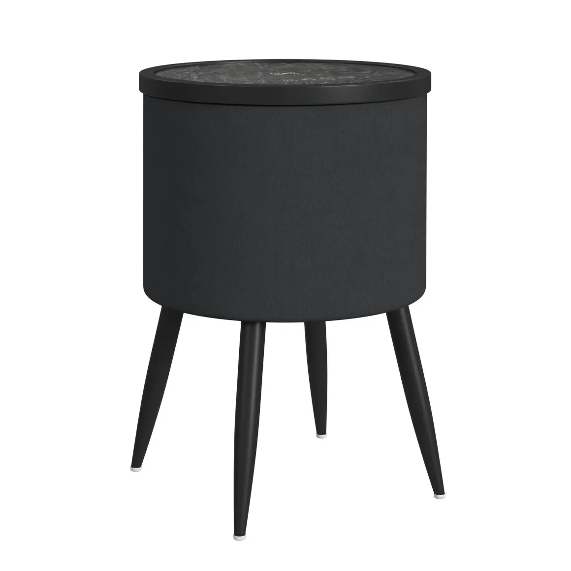 Halo Round End Table In Black