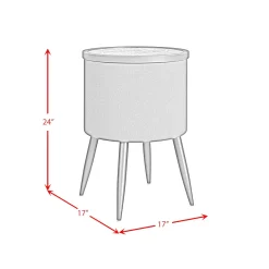 Halo Round End Table In Black