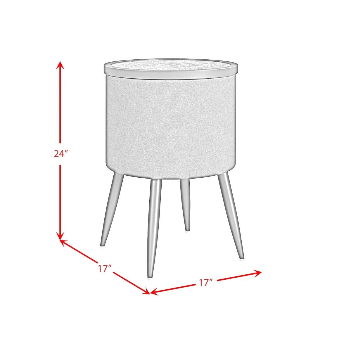 Halo Round End Table In Black