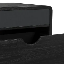 Halo Round End Table In Black