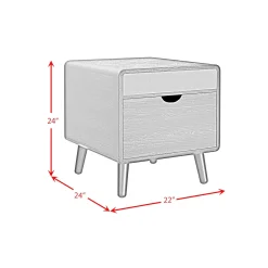 Halo Round End Table In Black