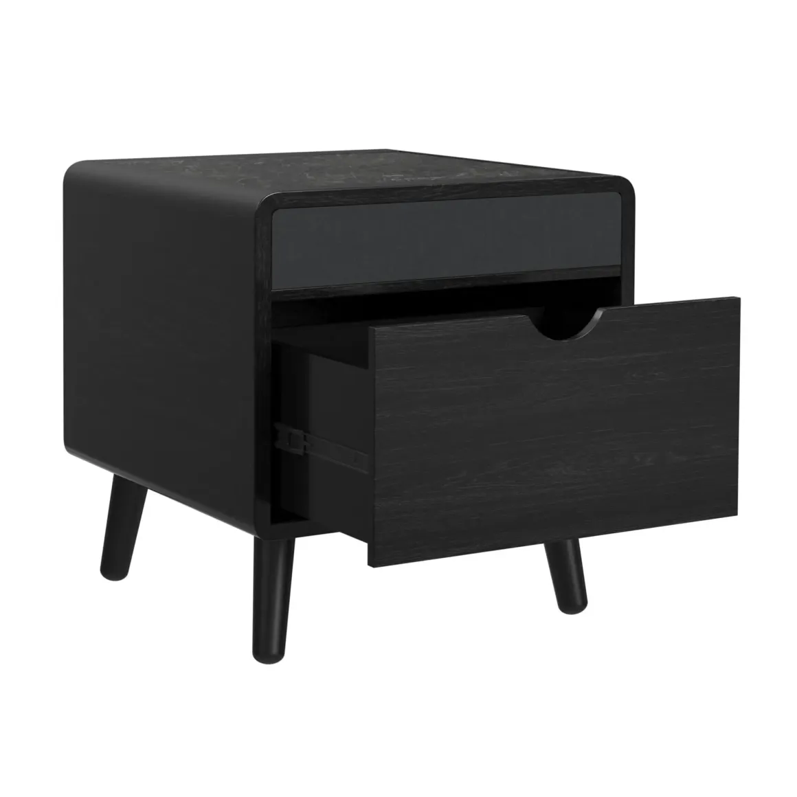 Halo Round End Table In Black