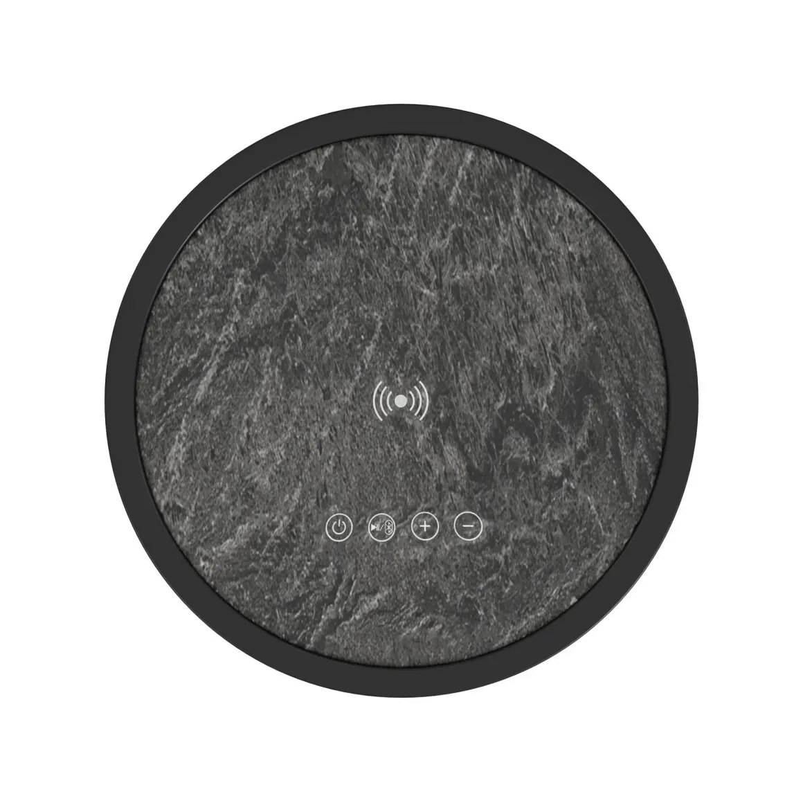 Halo Round End Table In Black