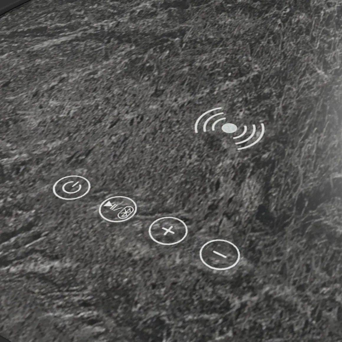 Halo Round End Table In Black