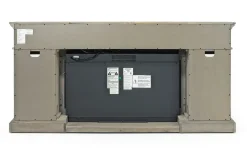 Harbor Console W/ Fireplace Insert In Brown, 70 Inch