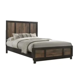 Harlington Panel Bed, Dresser, Mirror & Nightstand In Walnut, Full