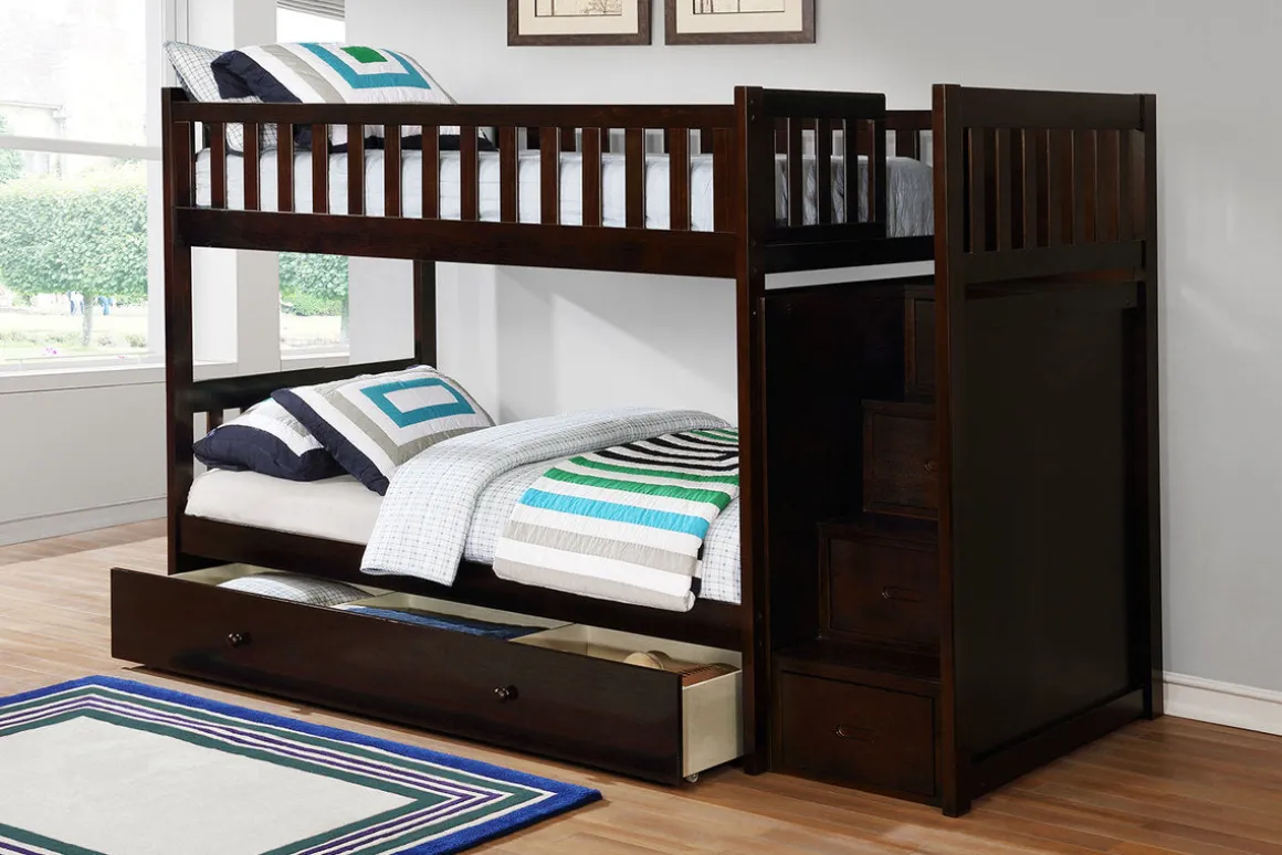 Harlow Bunk Bed In Espresso, Twin/Twin