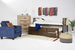 Harlow Captain Bed W/ Storage Trundle In Espresso