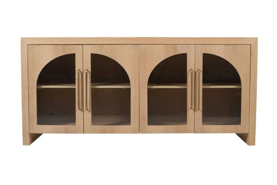 Heron Media Console In Natural, 70 Inch