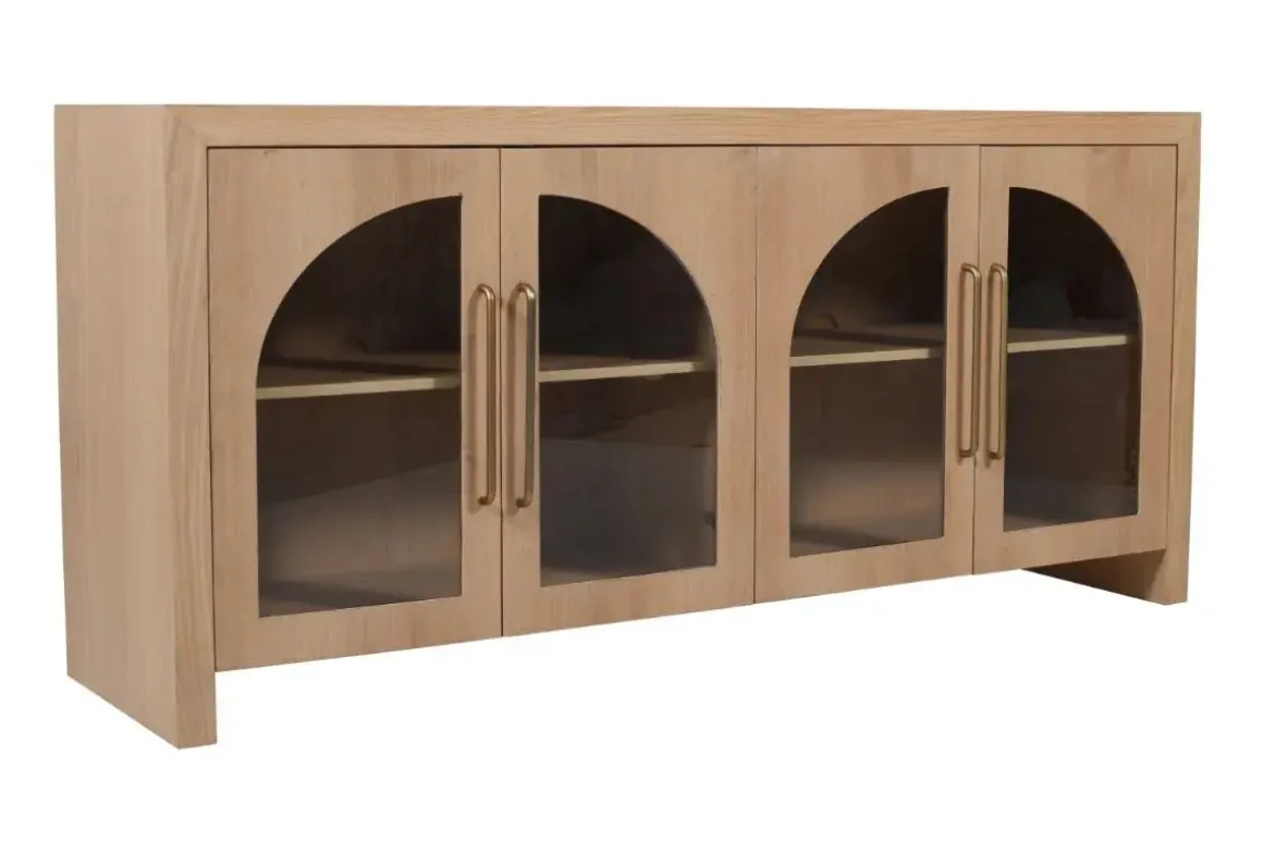 Heron Media Console In Natural, 70 Inch