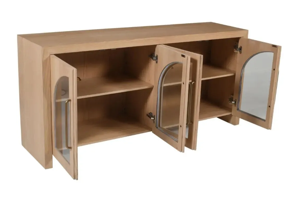 Heron Media Console In Natural, 70 Inch