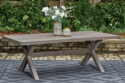 Hillside Barn Outdoor Dining Table In Gray/Brown