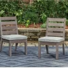 Hillside Barn Outdoor Side Chair In Gray/Brown, Set Of 2