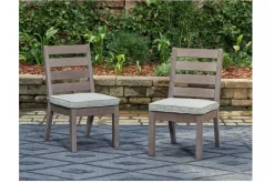 Hillside Barn Outdoor Side Chair In Gray/Brown, Set Of 2