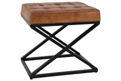 Hogan Accent Ottoman In Sienna Leather