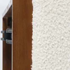 Hudson Cockatil Ottoman W/ Table In White