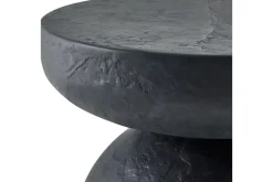 Hurlee Outdoor Round Accent Table In Gray