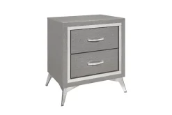 Huxley Panel Bed, Dresser, Mirror & Nightstand In Gray, Full
