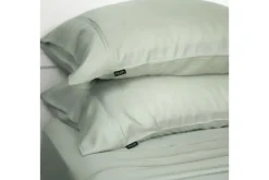 Iced Bamboo Cooling Sheets & Pillowcase Set In Charcoal, Twin