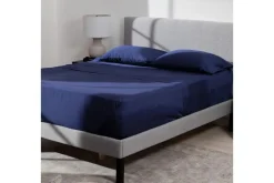 Iced Bamboo Cooling Sheets & Pillowcase Set In Charcoal, Twin