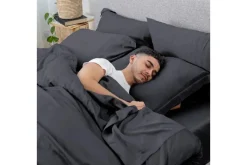 Iced Duvet Set In Light Gray, Twin