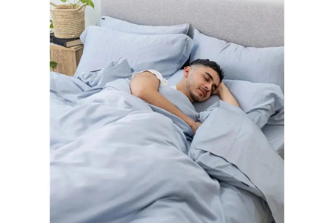 Iced Duvet Set In Light Gray, Twin