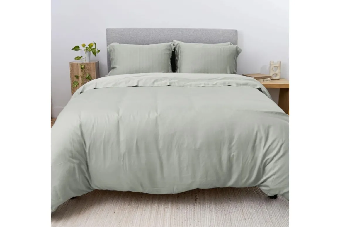 Iced Duvet Set In Light Gray, Twin