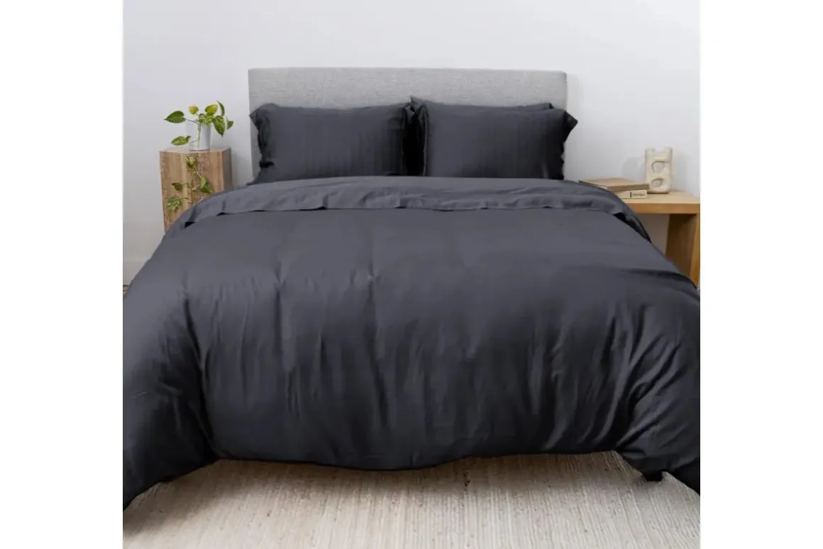Iced Duvet Set In Light Gray, Twin