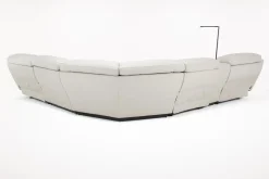 Imperial 6 Piece 2 Power Sectional W/ 2 Power Armless Recliner In Blanca Light Gray Leather