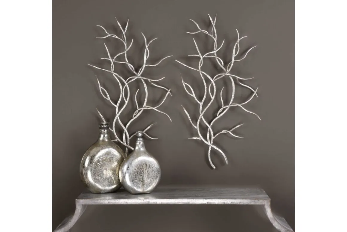 Iron Leaf Wall Art, Set Of 2