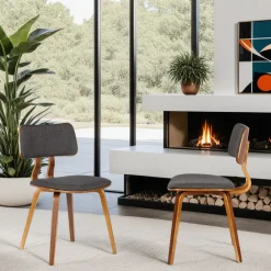 Jaguar Side Chair In Charcoal