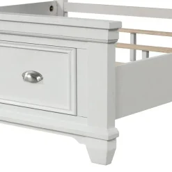 Jamestown Storage Bed In White, Queen