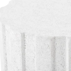 Jane Outdoor Round Accent Table In White