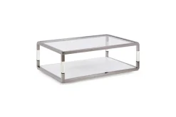 Jasper Coffee Table In Glass/Stainless Steel