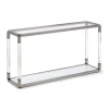 Jasper Console Table In Glass/Stainless Steel